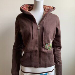 billabong ladies brown zipper hoodie